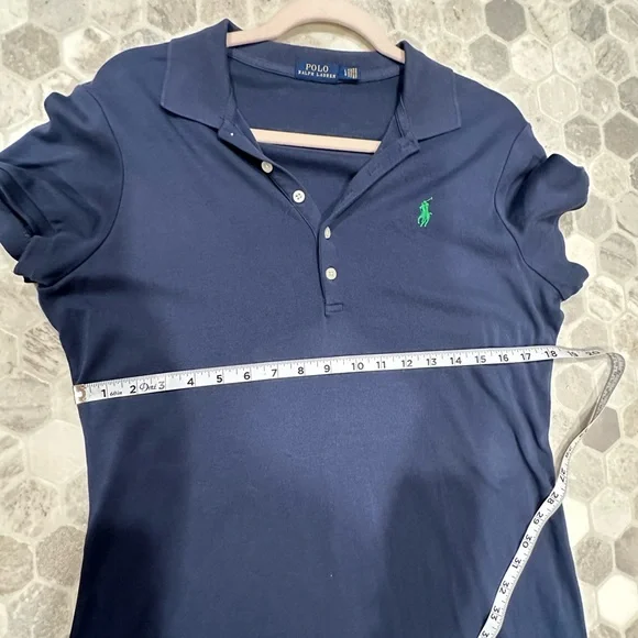 Ralph Lauren Navy Green Logo Polo Shirt Dress - Picture 7 of 10